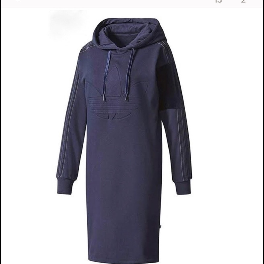 Adidas trefoil hooded velvet dress